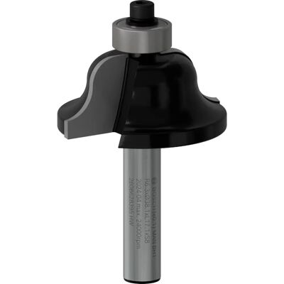 Bosch - Fresa de Perfil B Padrão para Madeira - Eixo 8mm, Raio 6,3mm, Largura 12,7mm, Comprimento 17mm, G 61mm Bosch - Fresa de Perfil B Padrão para Madeira - Eixo 8mm, Raio 6,3mm, Largura 12,7mm, Comprimento 17mm, G 61mm