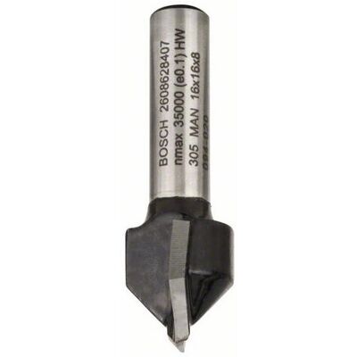 Bosch 2608628407 V-spårfräs - Tungstenkarbid, för trä Bosch 2608628407 V-spårfräs - Tungstenkarbid, för trä