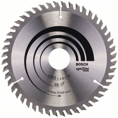 Lâmina de serra circular Bosch - 48 dentes, 165 mm, Madeira Lâmina de serra circular Bosch - 48 dentes, 165 mm, Madeira
