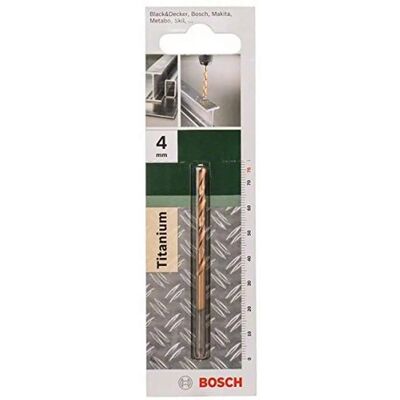 Bosch Acessórios 2609255095 Broca em espiral HSS - Metal, 4mm, 75mm, TiN, DIN 338 Bosch Acessórios 2609255095 Broca em espiral HSS - Metal, 4mm, 75mm, TiN, DIN 338