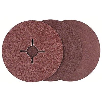 Ensemble de Disques Abrasifs en Fibre Bosch - 125mm, Grain 36-100 - Publicité Ensemble de Disques Abrasifs en Fibre Bosch - 125mm, Grain 36-100 - Publicité