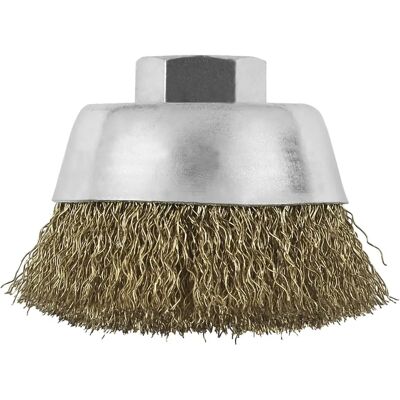 Bosch M14 70mm Metaal Cupborstel - Roestvrij voor Haakse Slijper Bosch M14 70mm Metaal Cupborstel - Roestvrij voor Haakse Slijper