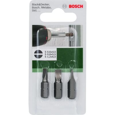 Bosch 2609255963 - Schlitz-Bit-Set - 3 Stück Bosch 2609255963 - Schlitz-Bit-Set - 3 Stück