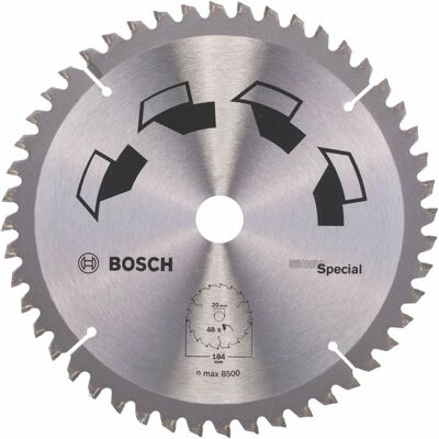 Bosch 2609256890 Lama di sega circolare - Carburo, 184mm, 48Denti Bosch 2609256890 Lama di sega circolare - Carburo, 184mm, 48Denti