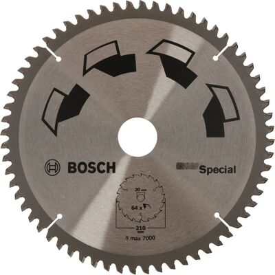 Bosch 2609256893 Lama di Sega Circolare - Multi Material, 210 mm, 64 Denti Bosch 2609256893 Lama di Sega Circolare - Multi Material, 210 mm, 64 Denti