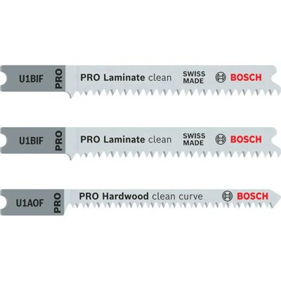 Lame de ferăstrău BOSCH U 1 BIF pentru laminat - Set de 3 Lame de ferăstrău BOSCH U 1 BIF pentru laminat - Set de 3