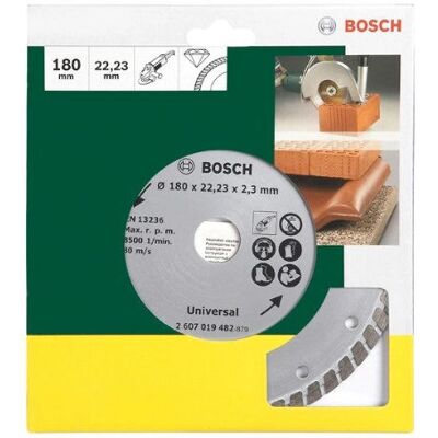 Bosch 2607019482 Vinkelsliber Tilbehør - Diamant Turbo Skive 180mm Bosch 2607019482 Vinkelsliber Tilbehør - Diamant Turbo Skive 180mm