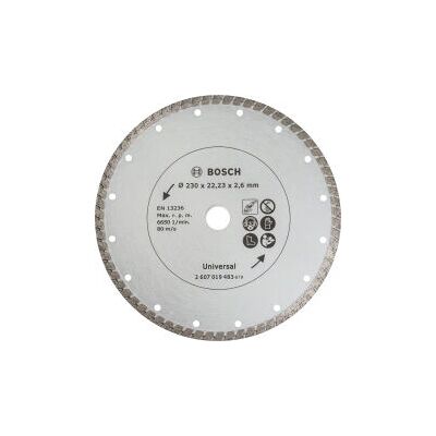 Disque diamant Bosch 2607019483 - 230mm, Pour meuleuses Disque diamant Bosch 2607019483 - 230mm, Pour meuleuses