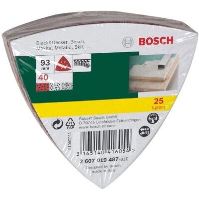 Bosch 2607019487 Slibepapir sæt - 25 stk Bosch 2607019487 Slibepapir sæt - 25 stk