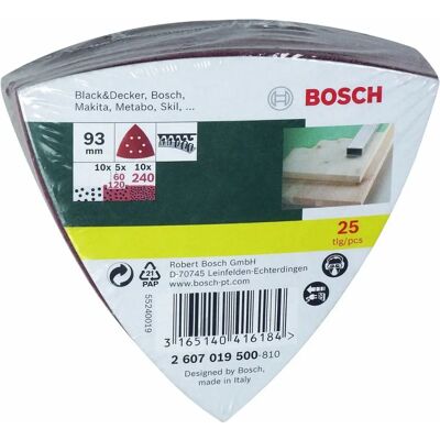 Bosch Modell 2607019500 Delta Sandpapper Set - Slippapper Bosch Modell 2607019500 Delta Sandpapper Set - Slippapper