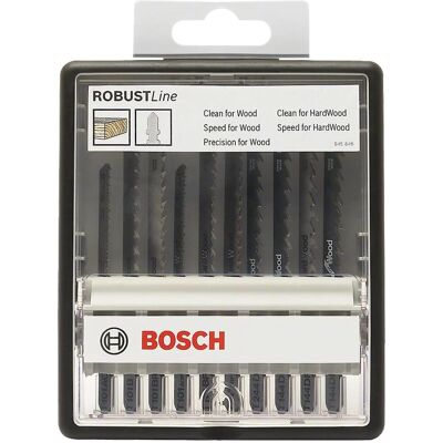 Bosch Modelo 2607010540 Conjunto de lâminas para serra tico-tico - 10 peças Bosch Modelo 2607010540 Conjunto de lâminas para serra tico-tico - 10 peças
