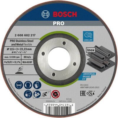 Disque abrasif semi flexible Bosch - 115mm - Acier - Publicité Disque abrasif semi flexible Bosch - 115mm - Acier - Publicité