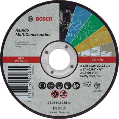 Bosch Model 2608602384 - Multi Material Straight Cutting Disc Bosch Model 2608602384 - Multi Material Straight Cutting Disc