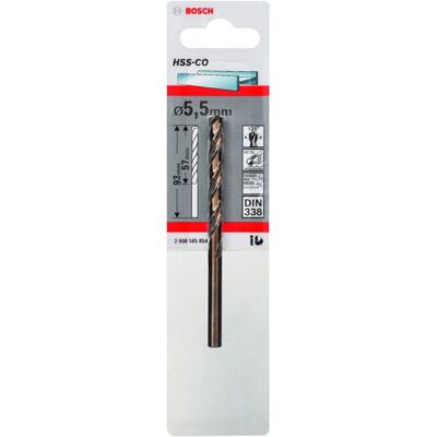 Bosch Modell 2608585854 Kobalt HSS Metallbohrer 5,5mm lang 93mm Bosch Modell 2608585854 Kobalt HSS Metallbohrer 5,5mm lang 93mm