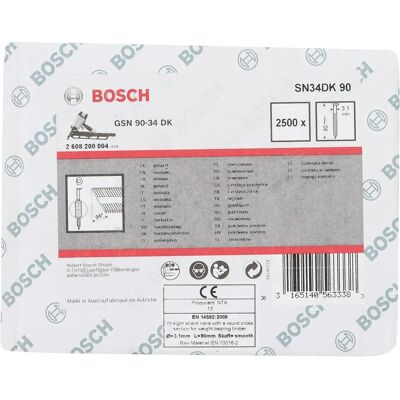 Clous Bosch SN34DK 90 - Usage intérieur, Acier durable, 90mm - Publicité Clous Bosch SN34DK 90 - Usage intérieur, Acier durable, 90mm - Publicité
