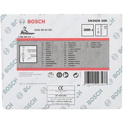 Bosch SN34DK Clous en bande D - 50mm pour intérieur - Publicité Bosch SN34DK Clous en bande D - 50mm pour intérieur - Publicité