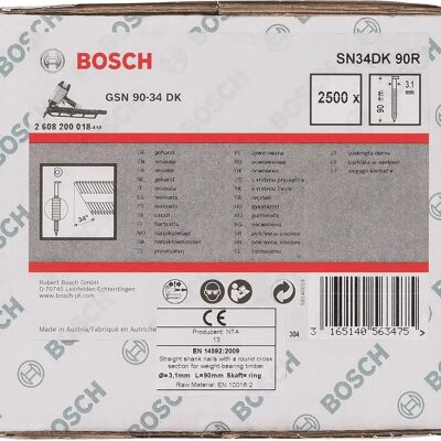 Bosch Accessoires Clous en bande D SN34DK - Usage intérieur - Publicité Bosch Accessoires Clous en bande D SN34DK - Usage intérieur - Publicité
