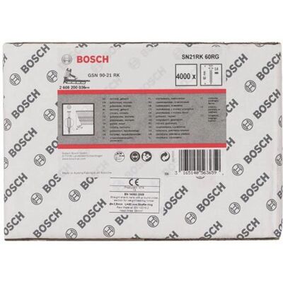 Bosch SN21RK Zinc Nails for Wood - 60mm - Indoor Use Bosch SN21RK Zinc Nails for Wood - 60mm - Indoor Use