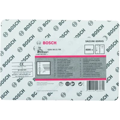 Bosch SN21RK 65G Ocynkowane gwoździe - Użytek wewnętrzny - 65mm Bosch SN21RK 65G Ocynkowane gwoździe - Użytek wewnętrzny - 65mm