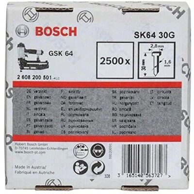 Bosch Profesjonalne ocynkowane gwoździe i klipsy SK64 - 55mm - 2500 szt Bosch Profesjonalne ocynkowane gwoździe i klipsy SK64 - 55mm - 2500 szt