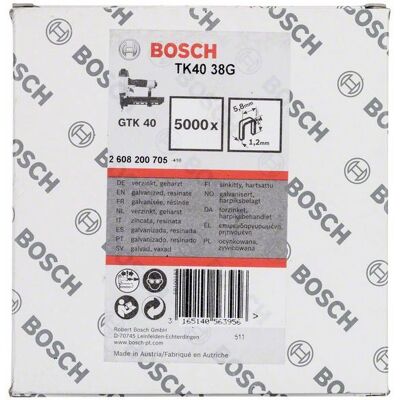 Zszywki Bosch Pack od 5000 sztuk - Do użytku wewnątrz Zszywki Bosch Pack od 5000 sztuk - Do użytku wewnątrz