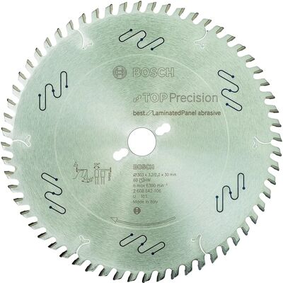 Bosch 2608642106 Lama circolare - MicroteQ Carburo, per pannelli laminati Bosch 2608642106 Lama circolare - MicroteQ Carburo, per pannelli laminati