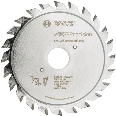 Bosch Top Precision Kreissägeblatt - 120x22x3,6mm ATB - Für Laminierte Platten Bosch Top Precision Kreissägeblatt - 120x22x3,6mm ATB - Für Laminierte Platten