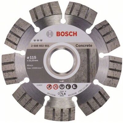 Bosch Modello 2608602651 Disco diamantato - Taglio cemento Bosch Modello 2608602651 Disco diamantato - Taglio cemento