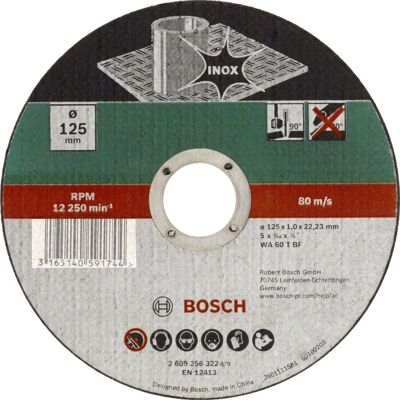 Bosch 2609256320 Disque à tronçonner - Inox, Métal - Publicité Bosch 2609256320 Disque à tronçonner - Inox, Métal - Publicité