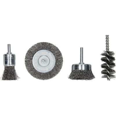 Bosch 2609256553 - Conjunto de 4 escovas de arame - Limpeza de metal Bosch 2609256553 - Conjunto de 4 escovas de arame - Limpeza de metal