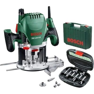 Bosch POF 1400 ACE Oberfräse mit 6-tlg. Fräser-Set - 1400W Bosch POF 1400 ACE Oberfräse mit 6-tlg. Fräser-Set - 1400W