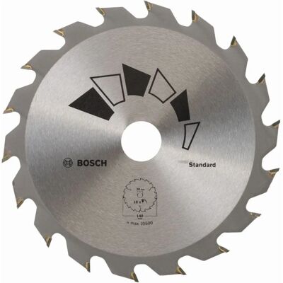 Bosch 2609256B54 Kreissägeblatt - Hartmetallstahl - 140mm - 18 Zähne Bosch 2609256B54 Kreissägeblatt - Hartmetallstahl - 140mm - 18 Zähne