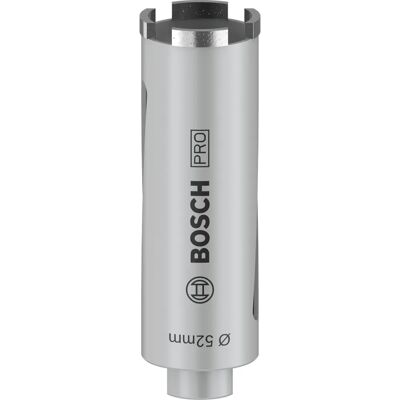 Bosch Dry Diamond Core Drill G 1/2 - Universal - 52mm - 150mm - 4 Segments Bosch Dry Diamond Core Drill G 1/2 - Universal - 52mm - 150mm - 4 Segments