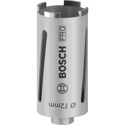 Bosch - Diamant-Trockenbohrkrone G 1/2" - Ø72 x 150mm - 4 Segmente Bosch - Diamant-Trockenbohrkrone G 1/2" - Ø72 x 150mm - 4 Segmente