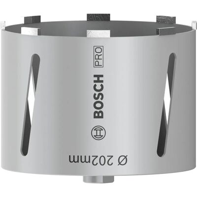 Bosch Diamond Core Drill Bit G 1/2 - 202mm, 150mm, 9 Segments Bosch Diamond Core Drill Bit G 1/2 - 202mm, 150mm, 9 Segments