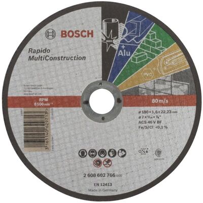 Bosch Profi Multi Material Trennscheibe - 180mm, 1,6mm, 22,23mm Bosch Profi Multi Material Trennscheibe - 180mm, 1,6mm, 22,23mm