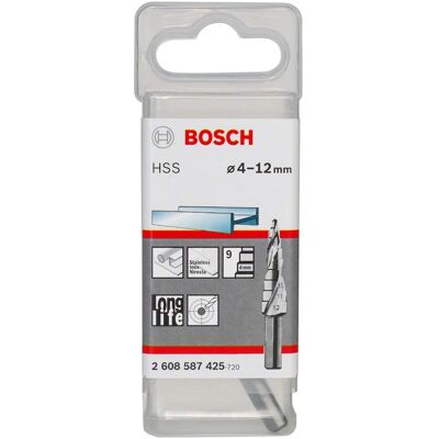 Bosch Modèle 4-12mm, 6mm, 66,5mm Perceuse escalier - HSS - Publicité Bosch Modèle 4-12mm, 6mm, 66,5mm Perceuse escalier - HSS - Publicité