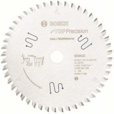 Lâmina de Serra Circular Bosch 165x20x1,8mm - Multi Material Lâmina de Serra Circular Bosch 165x20x1,8mm - Multi Material