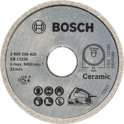 Bosch Modell 2609256425 Diamantschneidscheibe für Keramik - 65mm Bosch Modell 2609256425 Diamantschneidscheibe für Keramik - 65mm