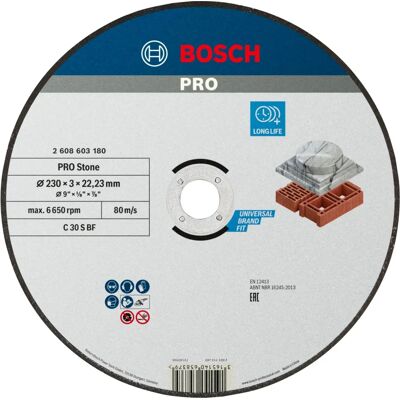 Bosch 2608603180 Diamanttrennscheibe - Stein C 30 S BF - 230mm Bosch 2608603180 Diamanttrennscheibe - Stein C 30 S BF - 230mm