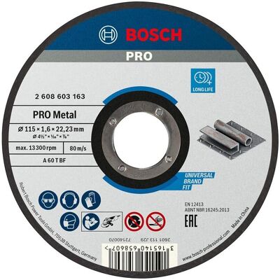 Bosch Metallschneiddisc - 115mm, 22,23mm, 1,6mm Bosch Metallschneiddisc - 115mm, 22,23mm, 1,6mm