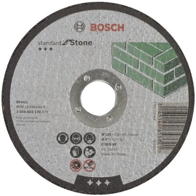 Bosch 2608603178 - Steinschneidescheibe - 125mm, Schwarz - Standard Bosch 2608603178 - Steinschneidescheibe - 125mm, Schwarz - Standard