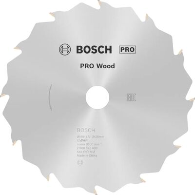 Bosch Speedline Kreissägeblatt - Hartmetall, 165mm, 12 Zähne, Für Holz Bosch Speedline Kreissägeblatt - Hartmetall, 165mm, 12 Zähne, Für Holz