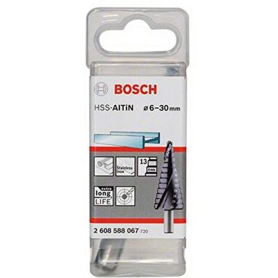 Burghie progresive Bosch HSS AlTiN - Mai multe diametre - 93,5mm Burghie progresive Bosch HSS AlTiN - Mai multe diametre - 93,5mm
