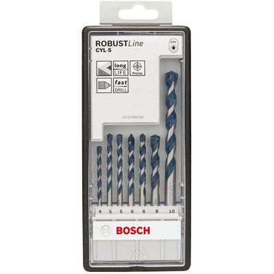 Conjunto de Brocas para Concreto CYL-5 Bosch - 7 Peças Conjunto de Brocas para Concreto CYL-5 Bosch - 7 Peças