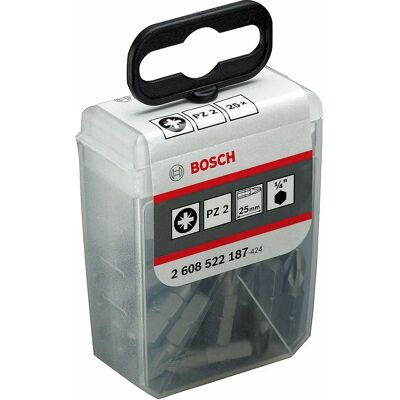Bosch PZ2 Extra-Hart Schrauberbit - 25mm - 25er-Pack Bosch PZ2 Extra-Hart Schrauberbit - 25mm - 25er-Pack