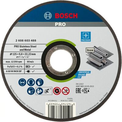 Bosch Edelstahl Trennscheibe - 125mm - Sicherheitsstandards Bosch Edelstahl Trennscheibe - 125mm - Sicherheitsstandards