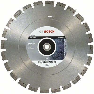 Bosch Modelo 2608603642 Hoja de sierra circular de diamante para asfalto - 400 mm Bosch Modelo 2608603642 Hoja de sierra circular de diamante para asfalto - 400 mm