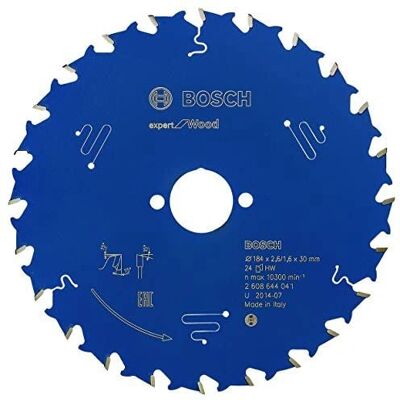 Bosch Model 2608644041 Cirkelzaagblad MicroteQ - 184mm - 24 tanden - Expert voor hout Bosch Model 2608644041 Cirkelzaagblad MicroteQ - 184mm - 24 tanden - Expert voor hout