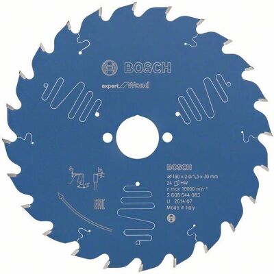 Bosch 190mm Cirkelzaagblad - Hout - 24 Tanden Bosch 190mm Cirkelzaagblad - Hout - 24 Tanden